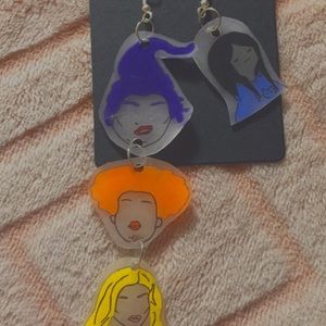 Earrings and necklaces